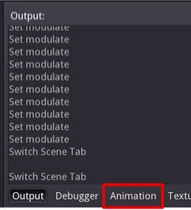 The animation panel position